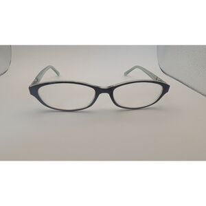 Designoptics Round Blue Reading Glasses With Flowered Handel +1.75